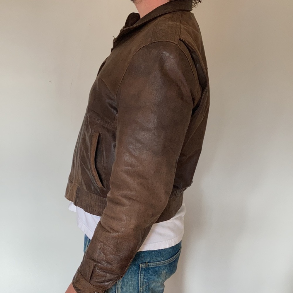 Reed Sportswear Vintage Leather Racer Jacket - Picture 5 of 14